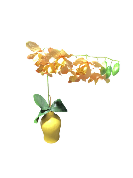 Faux Orchid Flower Plant -OPEN BOX-
