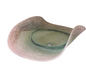 Pink Green Curved Glass Bowl-OPEN BOX