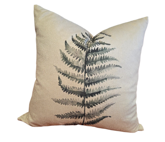 Cozy Modern Fern Leaf Pillow