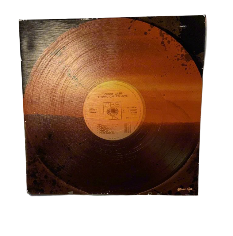 Johnny Cash Record Canvas - Open Box