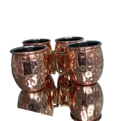 Hammered Copper Shot Glasses (set of 4)