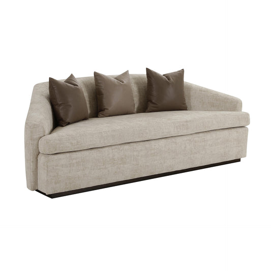 Abreeyah Beige Velvet Sofa - Local Pick Up or Local Delivery Only