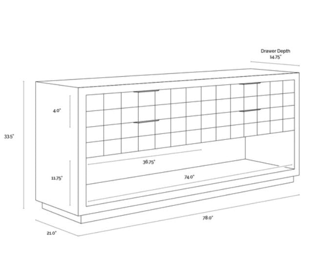 Akava Light Oak Dresser