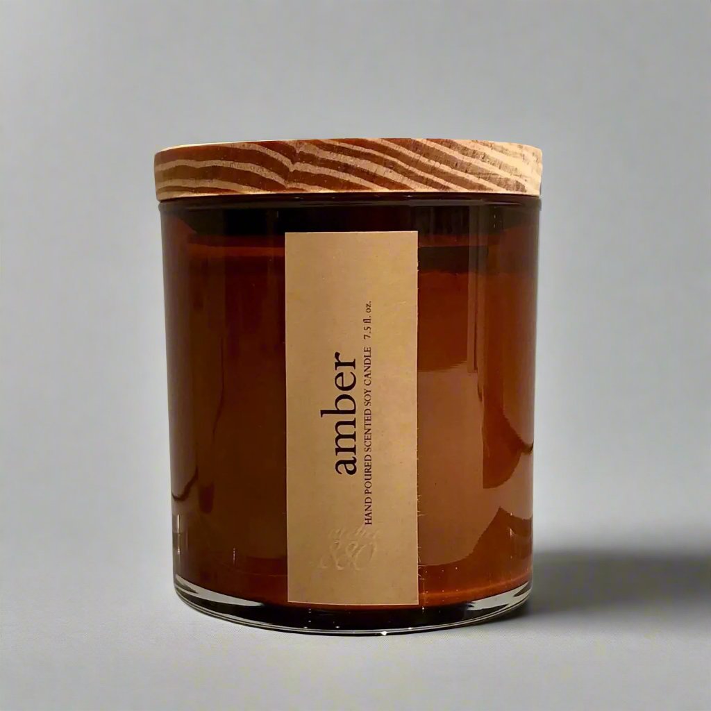 Amber Scented Candle - Warm Earthy Fall