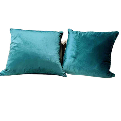 aqua color velvet pillows