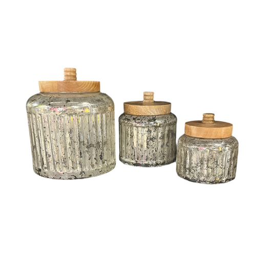 Decorative Glass Jars-OPEN BOX