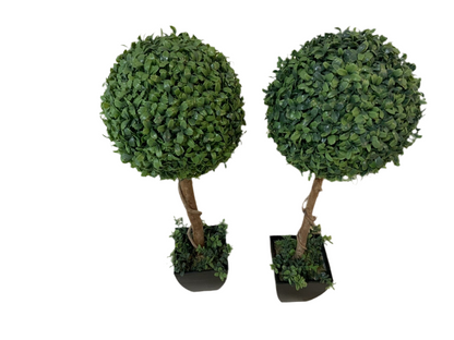 Faux Boxwood Topiary SET OF 2- Open Box-8120