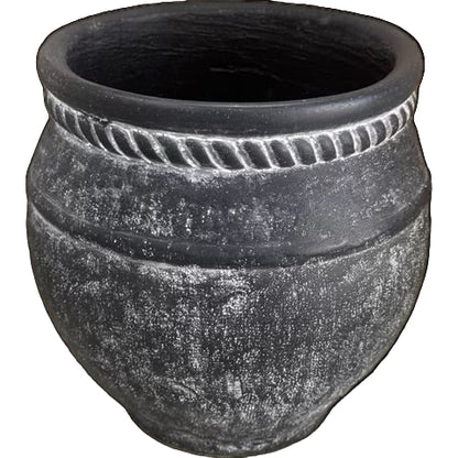 Black Concrete Planter Vase- Open Box