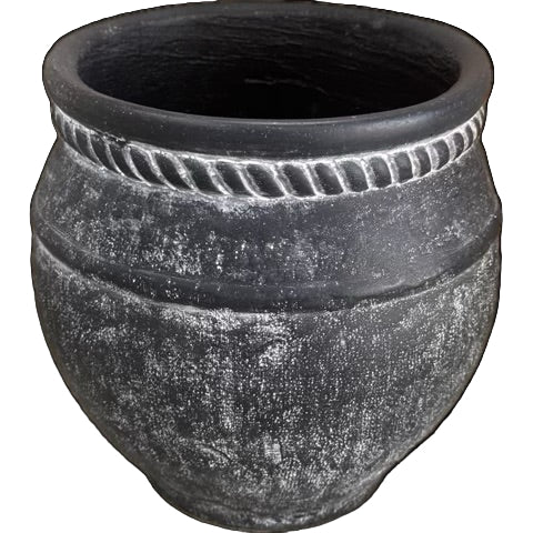 Black Concrete Planter Vase- Open Box