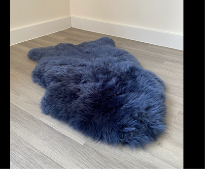 Large sheepskin throw rug