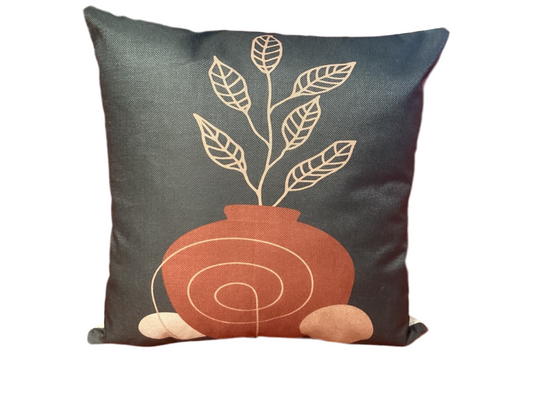 Plant Abstract Pillow Cover (18”x18”)