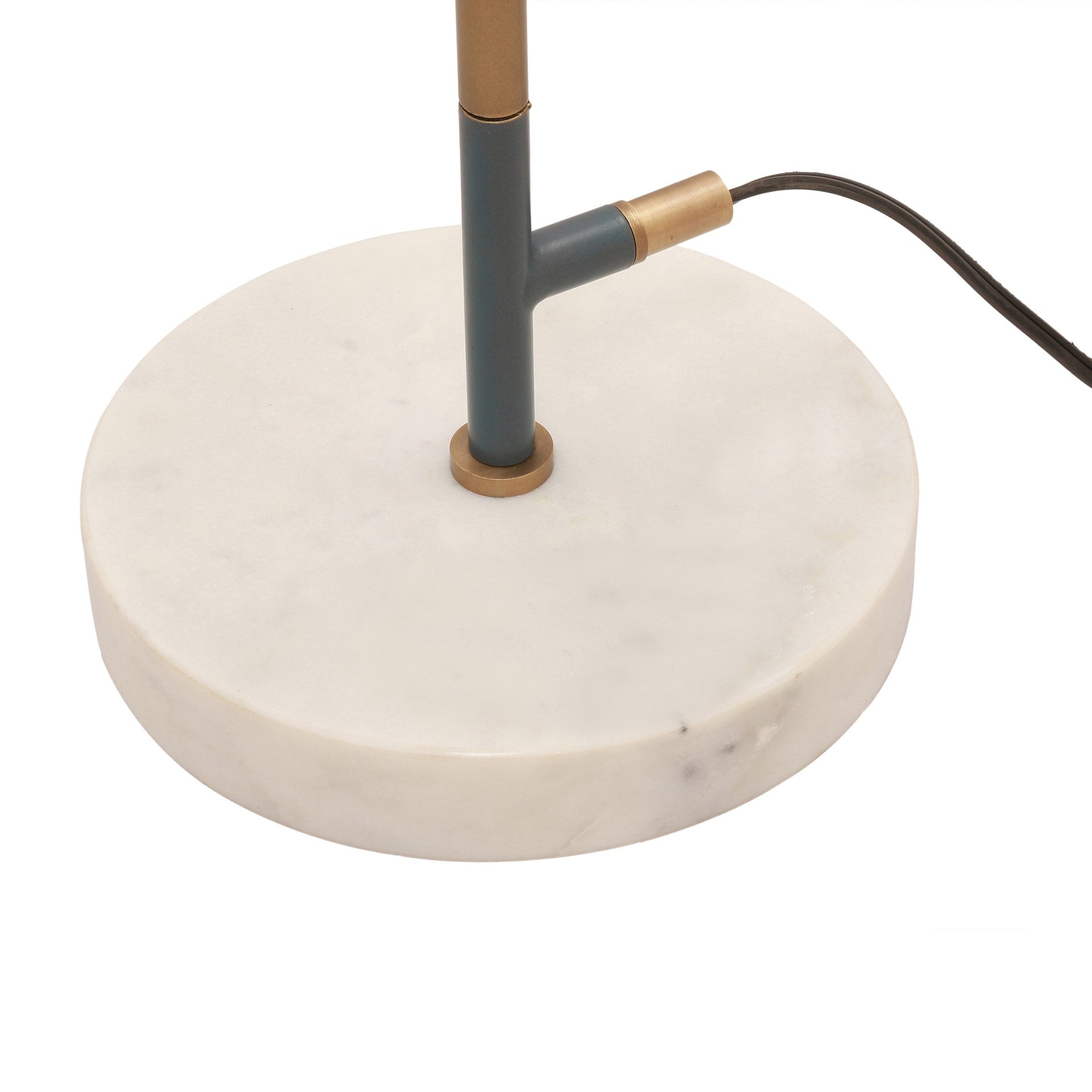 Babel desk lamp in gray, gold and marble