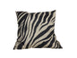 Tan & Black Zebra pillow 22”x22” -open box-