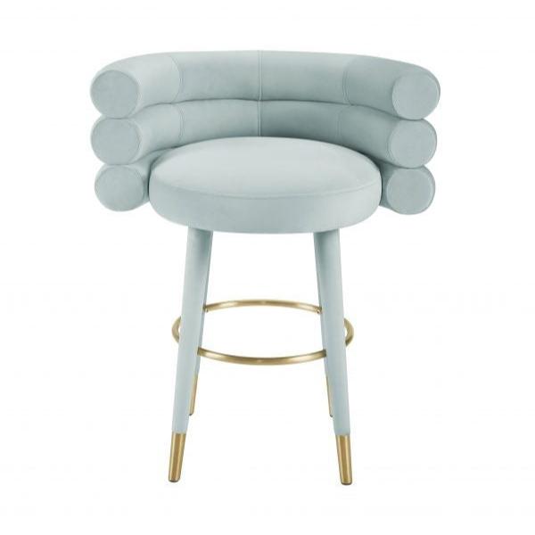 Betty Mint Green Velvet Counter Stools