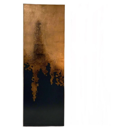 71”x24” Copper + Black Abstract Art- Local Pick Up Only