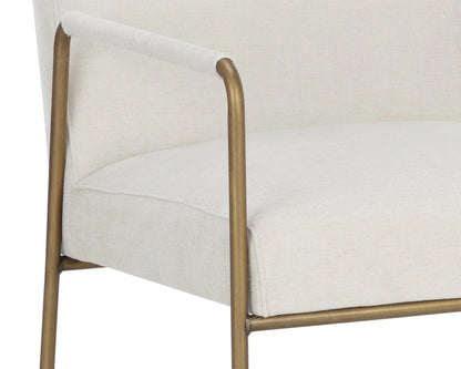 Balford Dining Armchair-Ivory