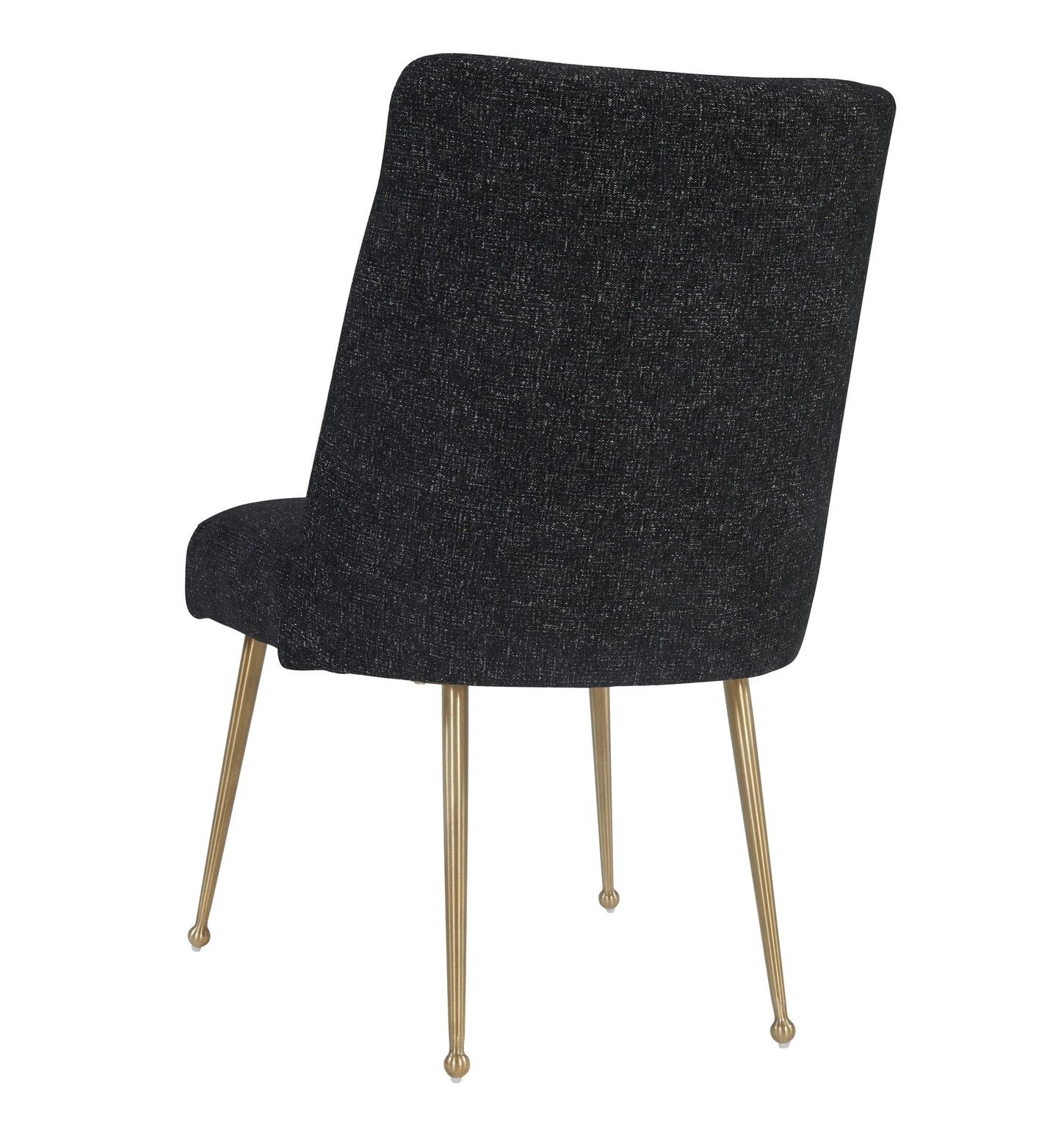 Batik Black Padded Linen Dining Chair