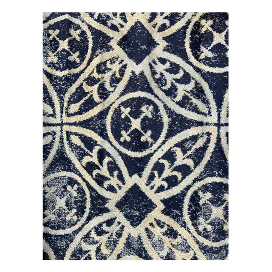 Belaire area rug blue and white