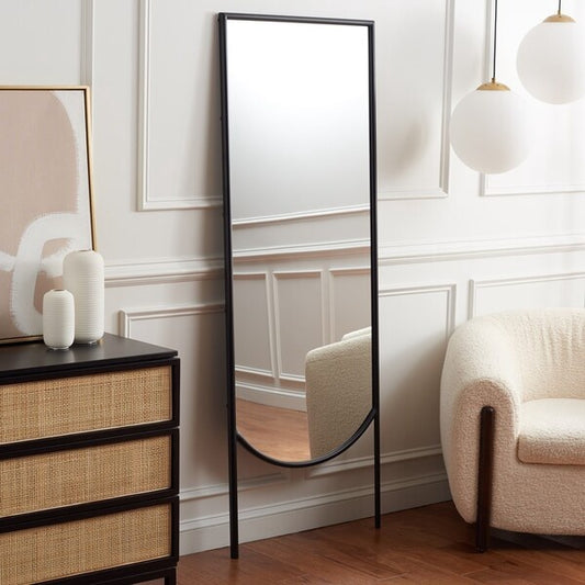 Black Iron Floor Mirror