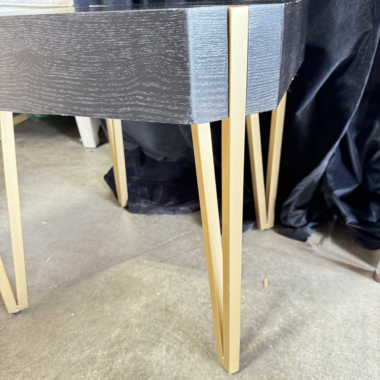 Black and Gold Accent Side Table- Local Pick Up Only