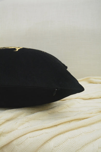 Black and Gold Bee Pillow 18X18