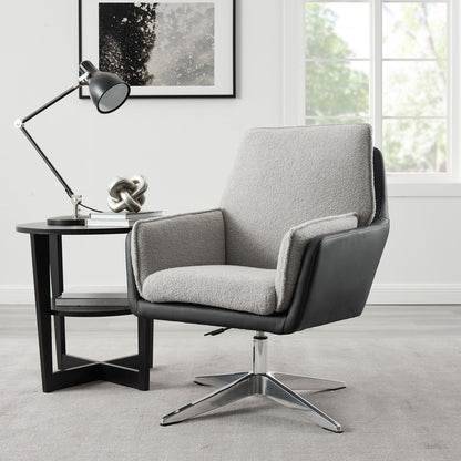 Blk Gry Swivel Accent Chair- Local Pick Up Only