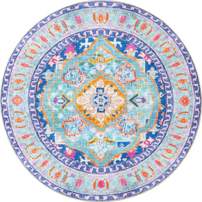 Timeless Round Rug Blue 7' 7 x 7' 7