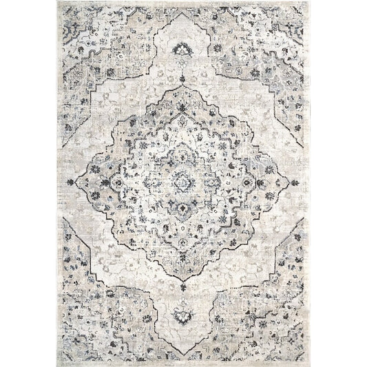 Blue Norma Polyester & Polypropylene Area Rug (5X7)