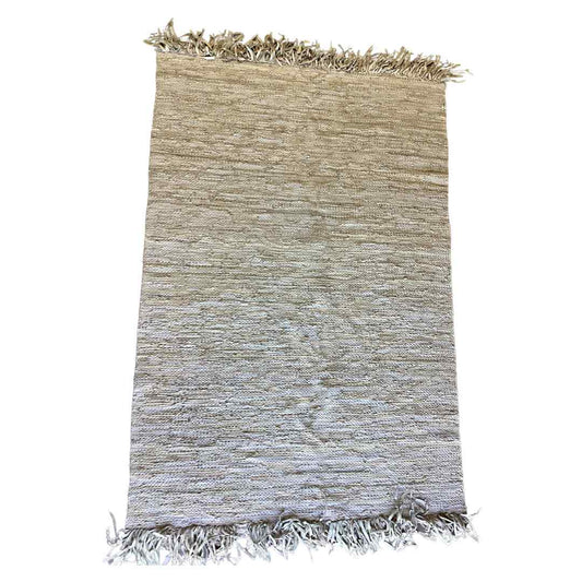 Boho vintage leather rug
