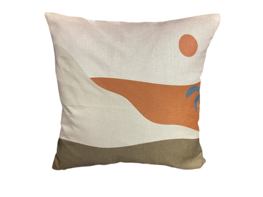 Palm Tree Pillow Cover (16”x16”)-open box