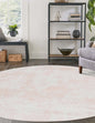 Carnation Pink Aurora Round Rug