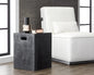 Castor End Table in black indoor use