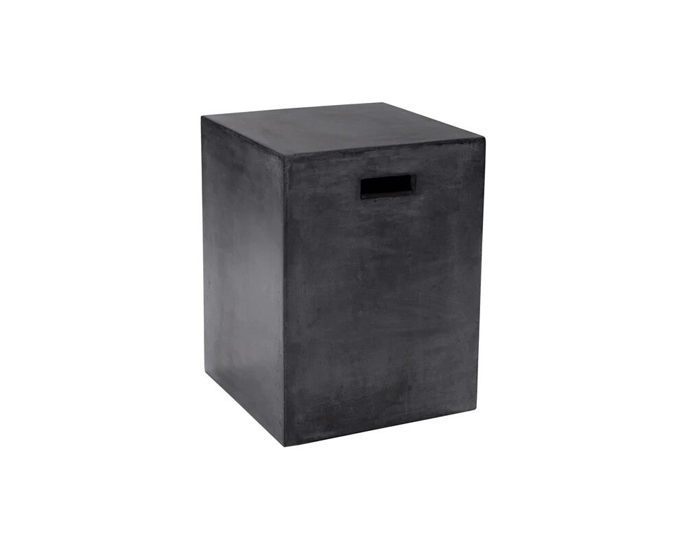 Castor End Table in black