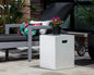 Castor End Table in white outdoor use