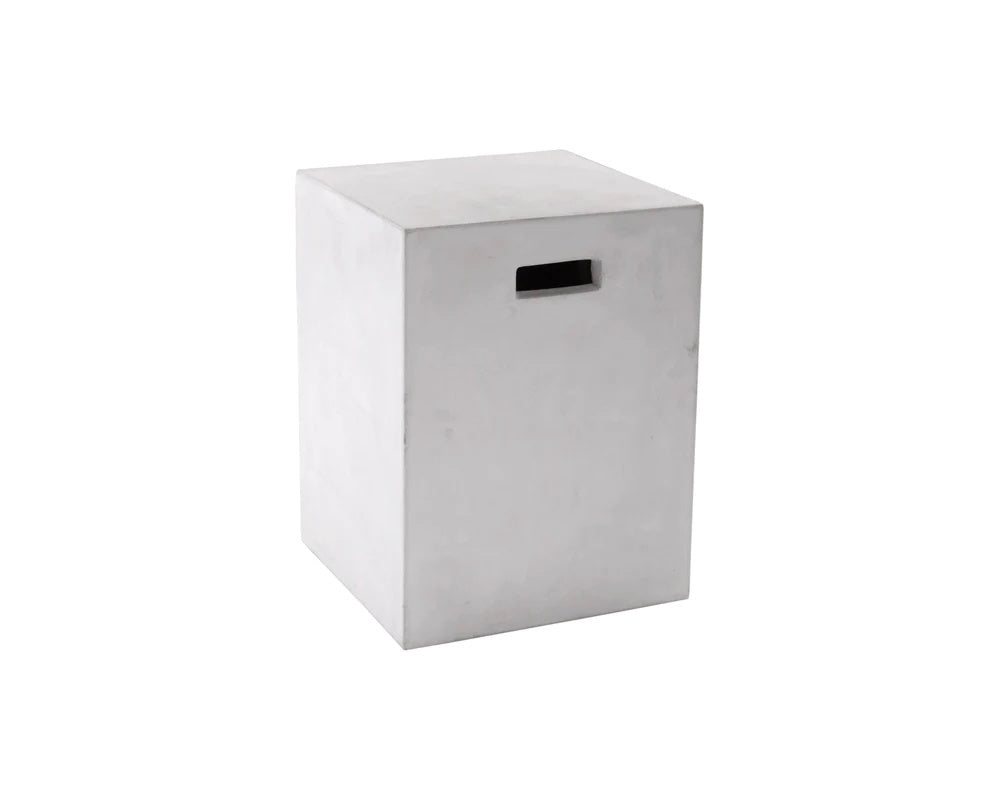 Castor End Table in white