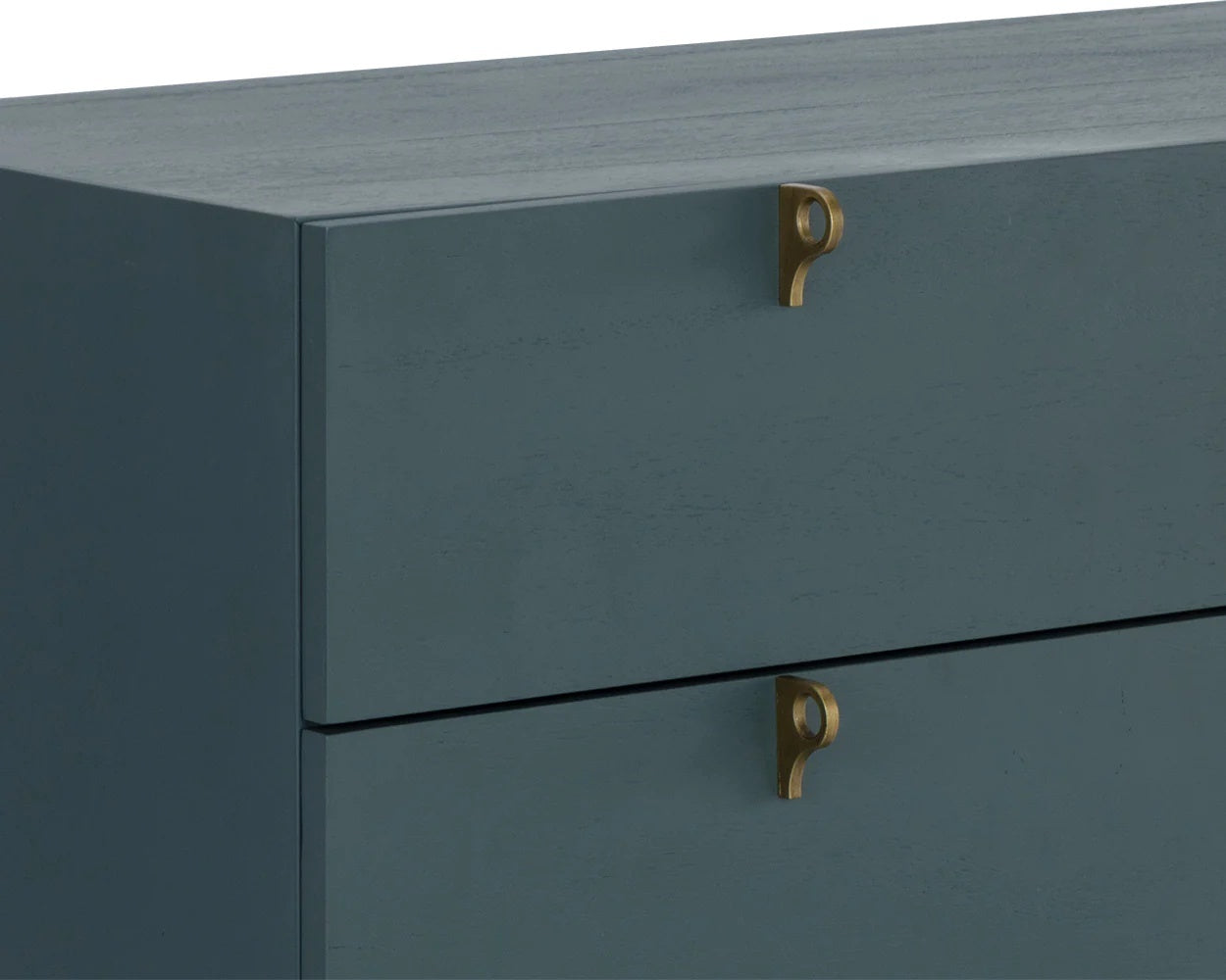 Celine Dresser crafted from rubberwood with a teal finish