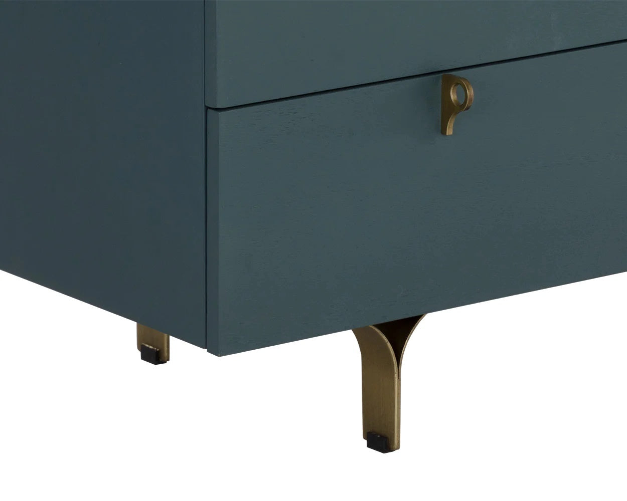 Celine Dresser crafted from rubberwood with a teal finish