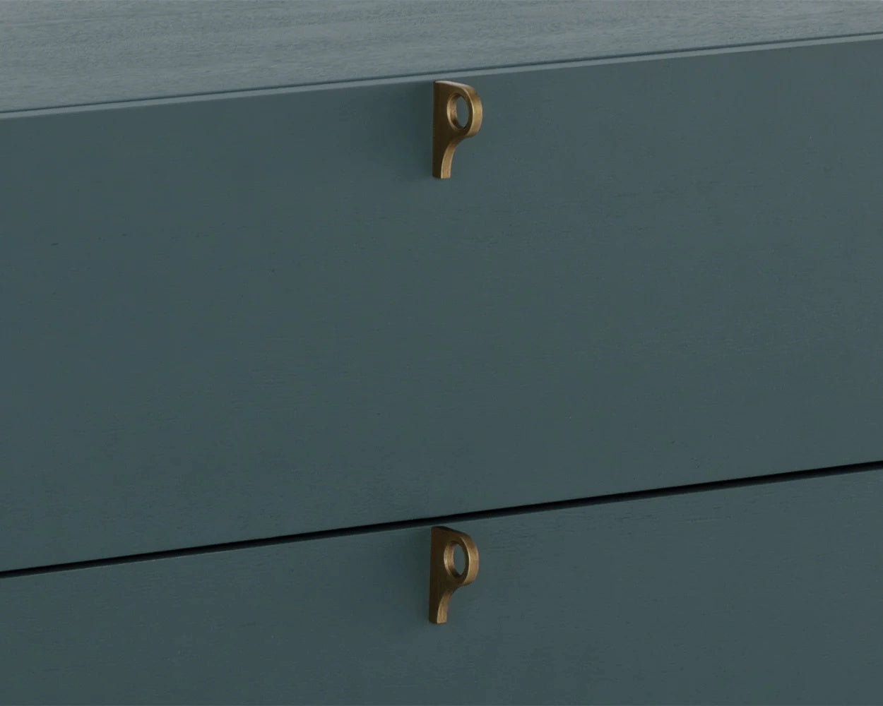 Celine Nightstand crafted from rubberwood with a teal finish