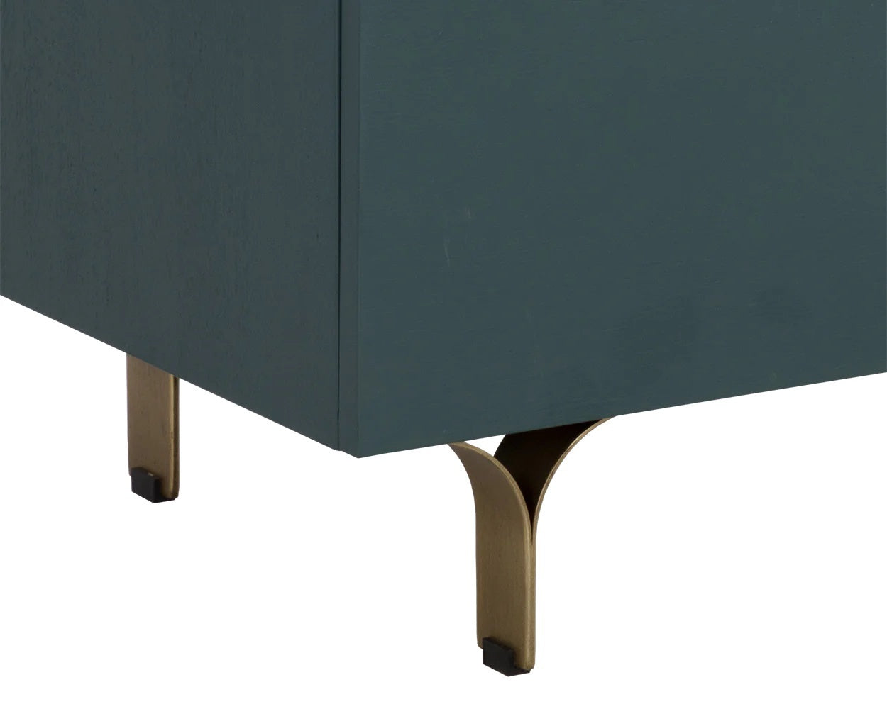 Celine Nightstand crafted from rubberwood with a teal finish