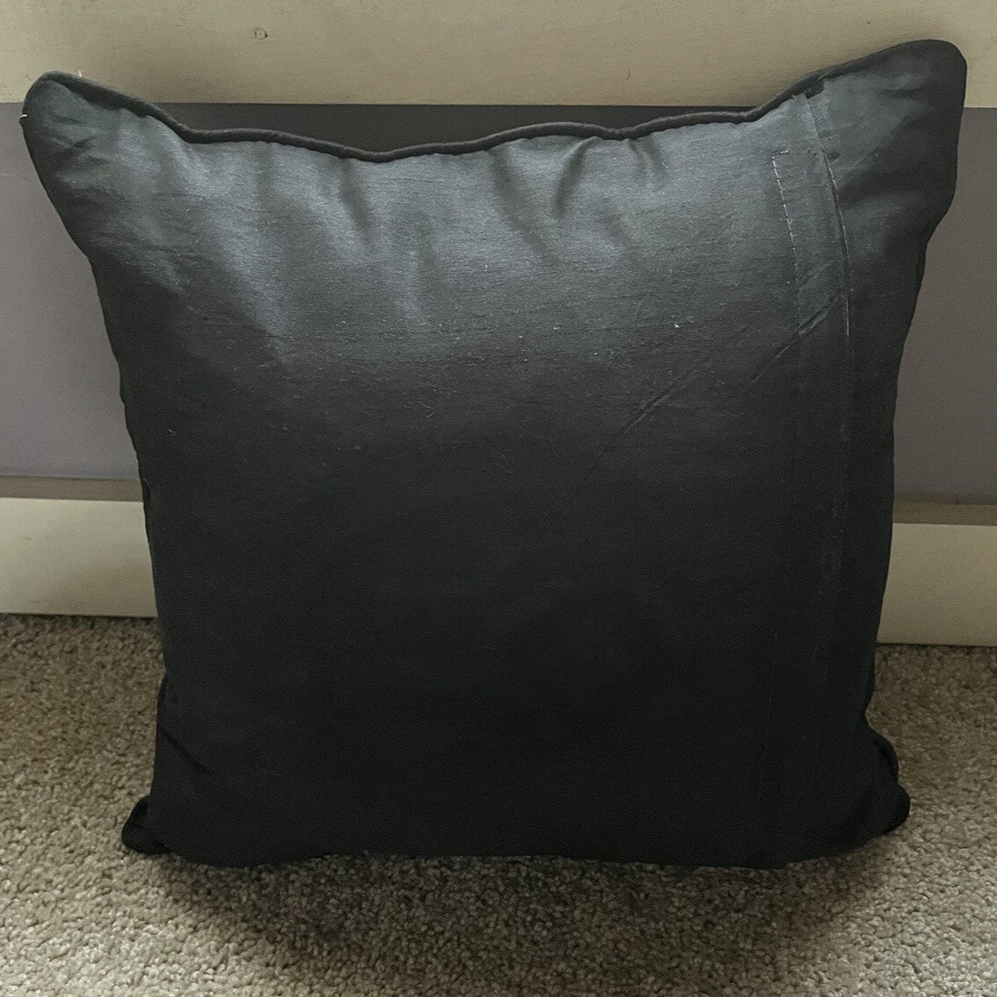 Charcoal black accent pillow