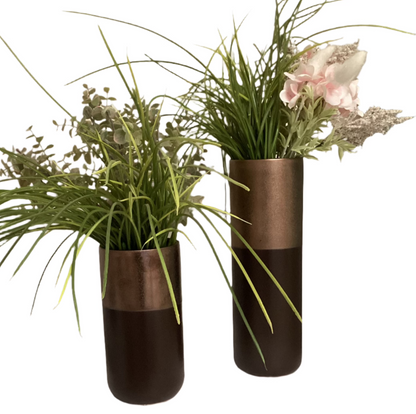 Bronze Flower Vases (set of 2)