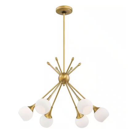 Mid Century 6 Light Chandelier