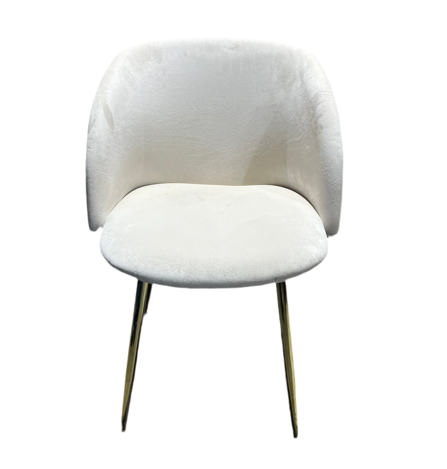 Cream Velvet Dining Chairs (Set of 3)-OPEN BOX