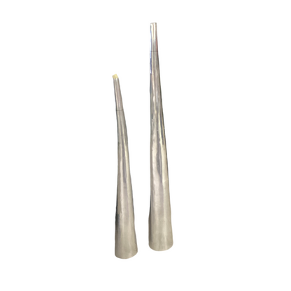 Silver Metal Vases (Set of 2)-Local Pick Up