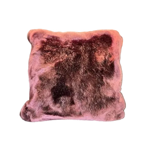 Deep Burgundy Faux Fur pillow