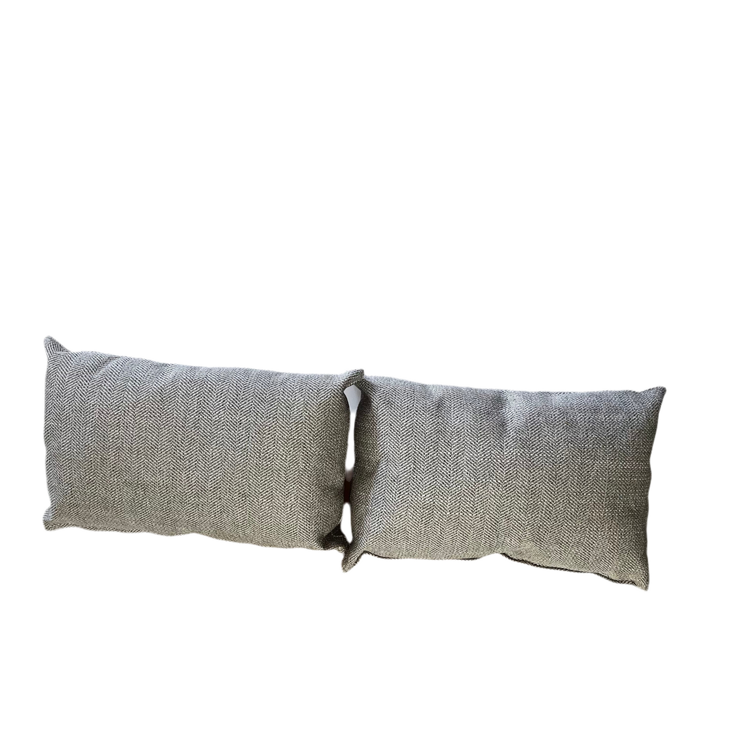 Linen Tweed Lumbar Pillow Set of 2-OPEN BOX