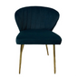 Dark teal faux velvet chair- LOCAL PICK UP ONLY