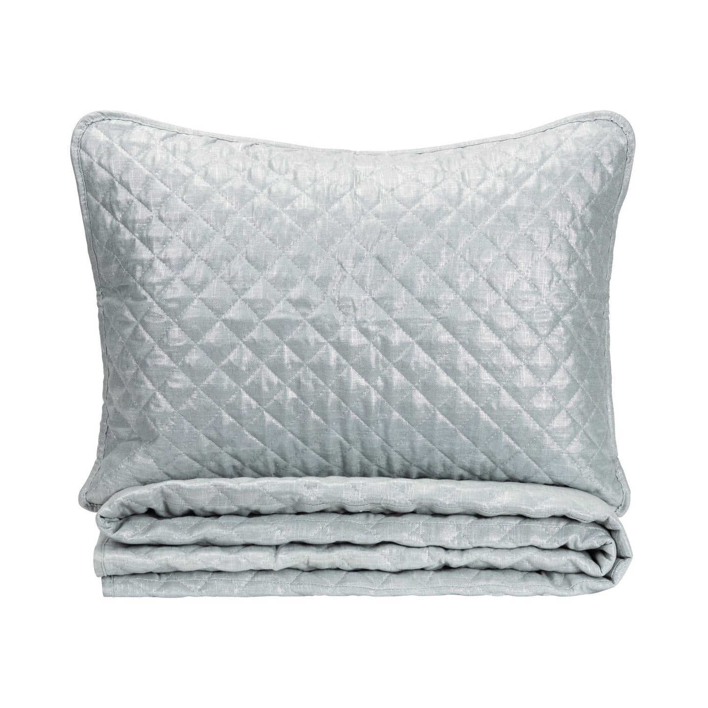 Elana Aqua Silver Quilt-Queen