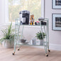 Mint iron frame bar cart with wheels