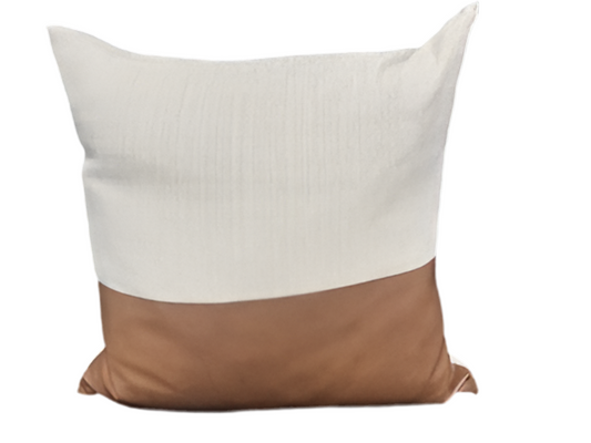 Lumbar Faux Leather Accent Pillow 20x20